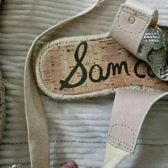 Sam Edelman Alisha snake skin print espadrille sole sandals. Size 8 - Picture 5 of 11